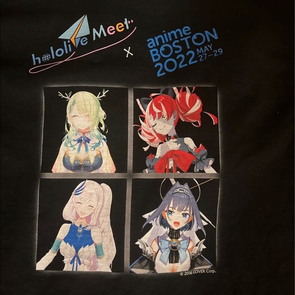 Exclusive Anime Boston x Hololive 2022 T-Shirt Small - Picture 2 of 4